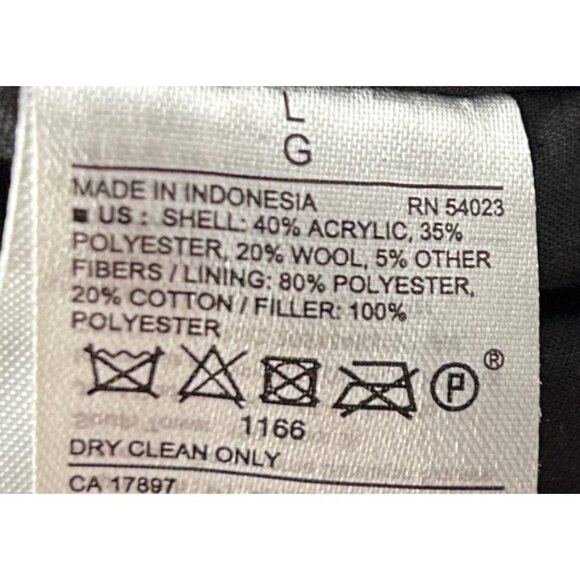 Old Navy Puffer Vest Mens Large Wool Blend Heavyweight Red Black Buffalo Plaid - Picture 6 of 7